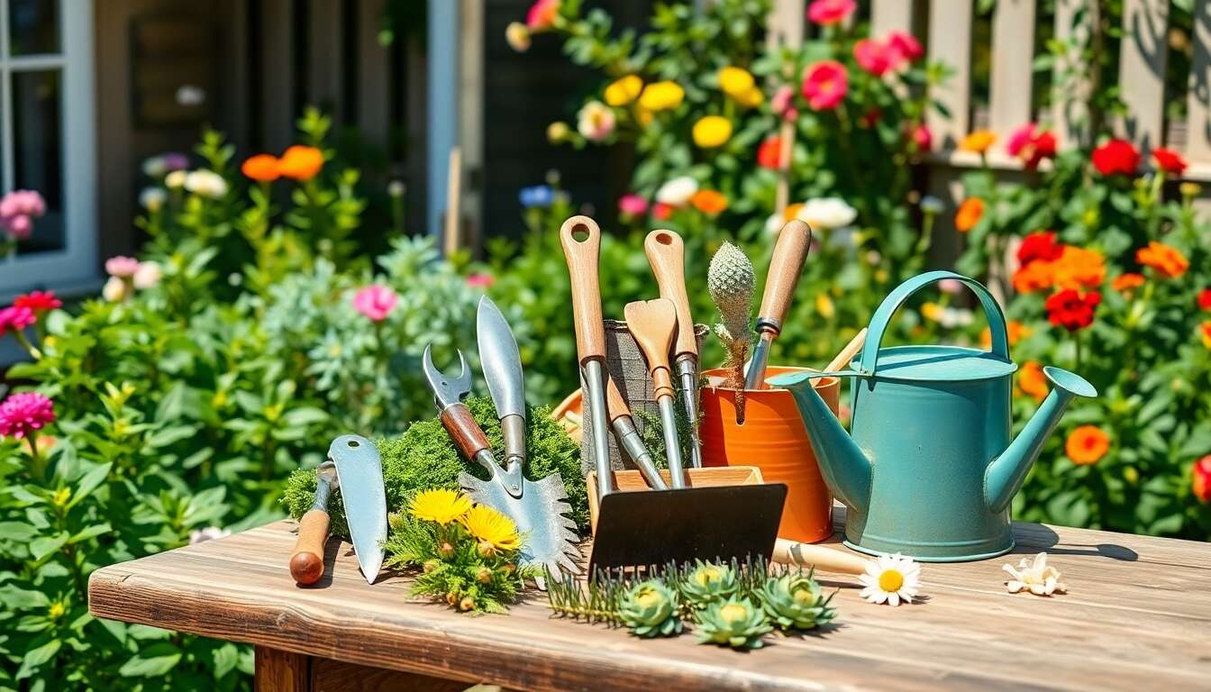 Sélection d'outils de bricolage pour l'entretien du jardin