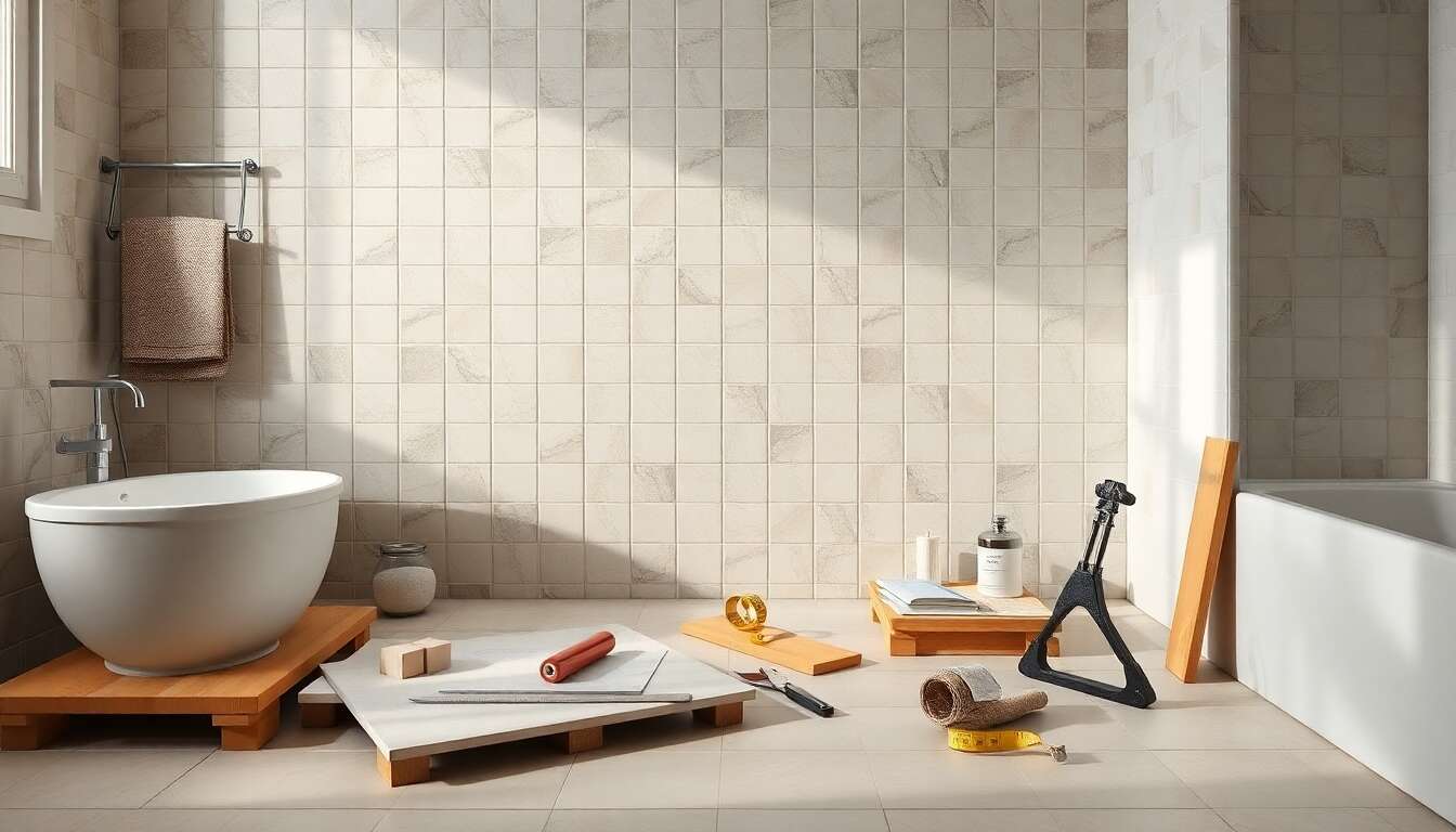 Poser du carrelage mural dans la salle de bain : astuces faciles